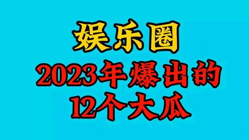2023年娱乐吃瓜,揭秘明星幕后故事